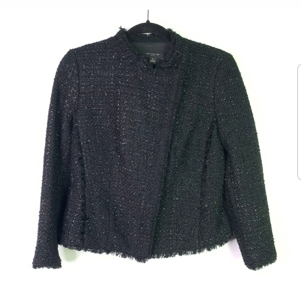 Ann Taylor Womens Blazer Jacket Sz XS Black